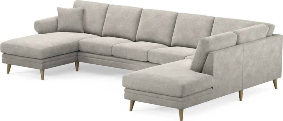 Eden - 3-sits soffa med schäslong vänster och divan höger - Grå