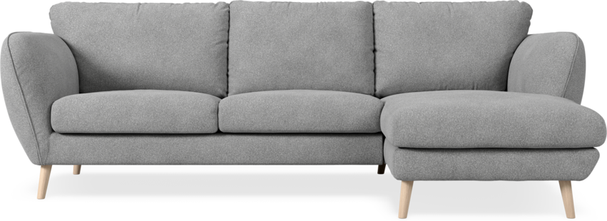Madison Lux - 2-sits soffa med schäslong höger - Vit