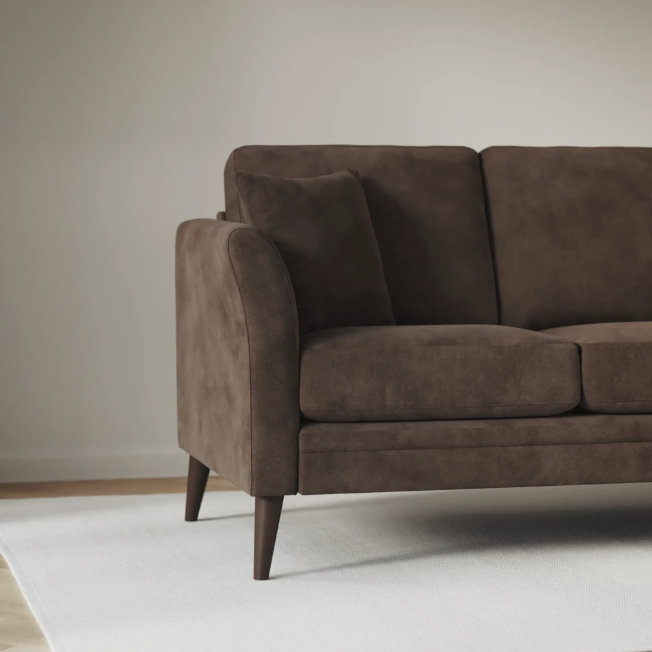 Eden - 3-sits soffa med divan vänster och schäslong höger - Brun