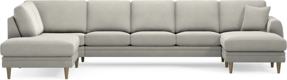 Eden - 3-sits soffa med divan vänster och schäslong höger - Grå