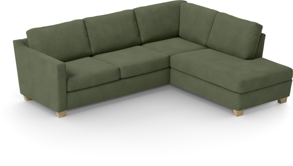 Friday - 2,5-sits soffa med divan höger - Grön