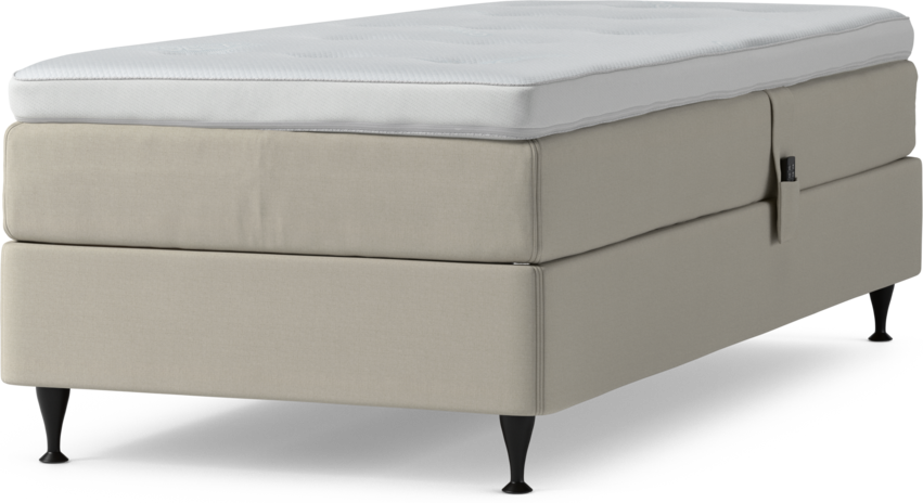 Delux Sense - Ställbar säng, enkelsäng med bäddmadrass och sängben