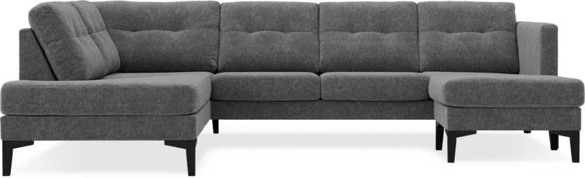 Rio - 3-sits soffa med divan vänster och schäslong höger - Grå