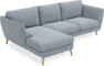 Madison Lux - 2-sits soffa med schäslong vänster - Blå