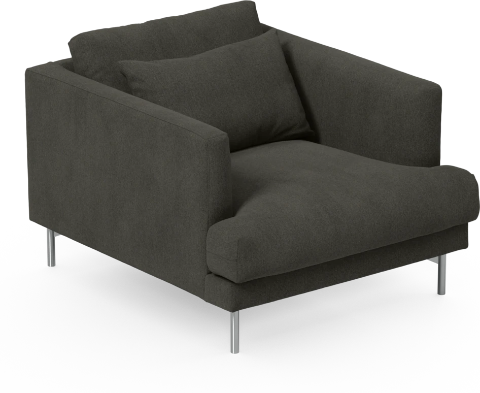 Harper - Fåtölj, 75 cm - Grå