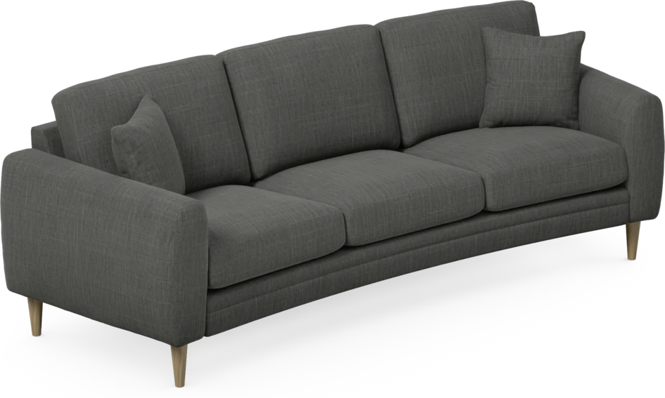 Eden - 3-sits soffa svängd - Grå