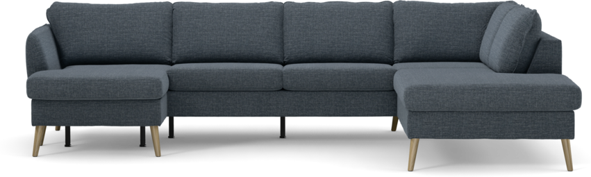 County - 3-sits soffa med schäslong vänster och divan höger - Blå