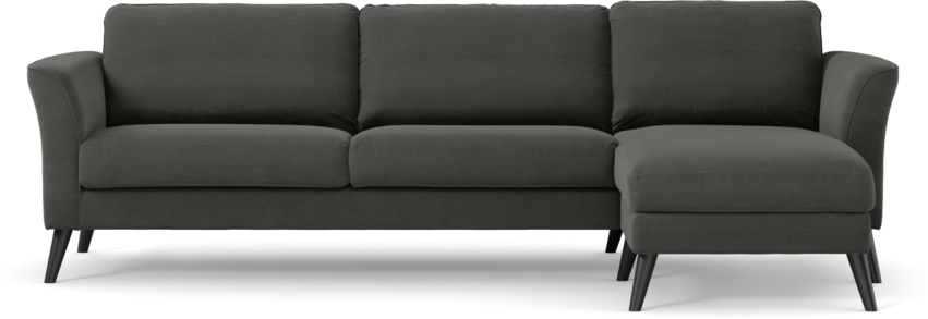 Bridge - 3-sits soffa med schäslong höger - Grå