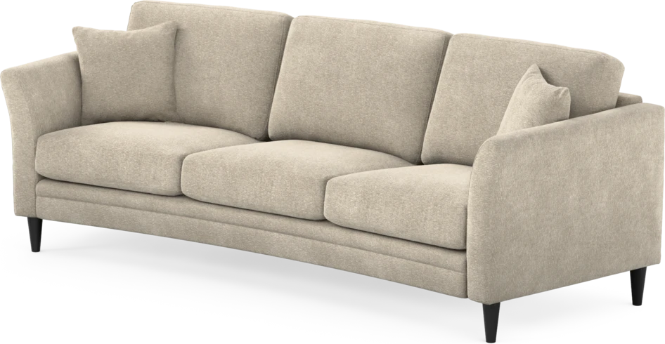Eden - 3-sits soffa svängd - Beige