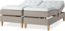 Delux Sense - Ställbar säng, dubbelsäng med bäddmadrass - Beige
