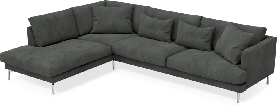 Harper - 3-sits soffa med divan vänster - Grå
