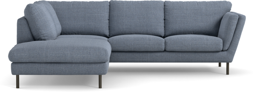 Madison Lux - 2-sits soffa med divan vänster - Blå