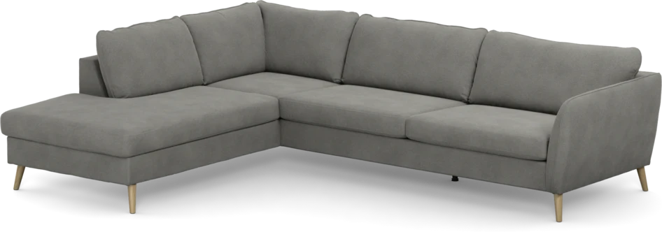 County - 2,5-sits soffa med divan vänster - Grå