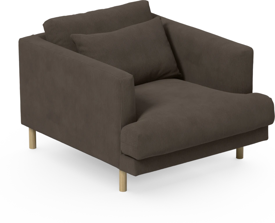 Harper - Fåtölj, 75 cm - Brun