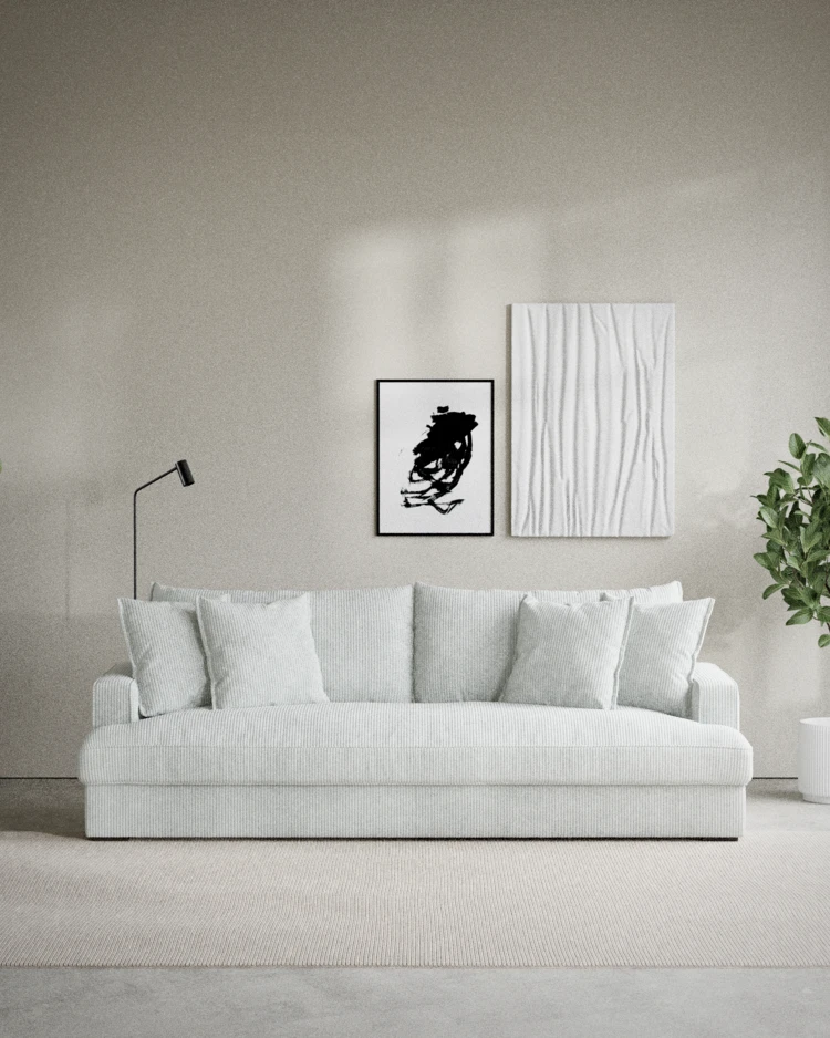 Mila - 4-sits soffa, hel dyna - inspiration