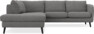 Madison - 2-sits soffa med divan vänster - Grå