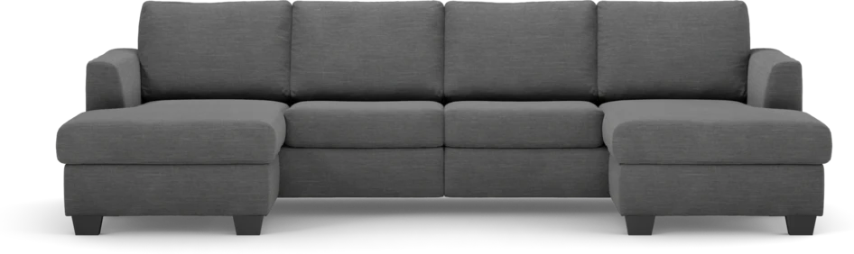 Friday - 2-sits soffa med två schäslonger - Grå