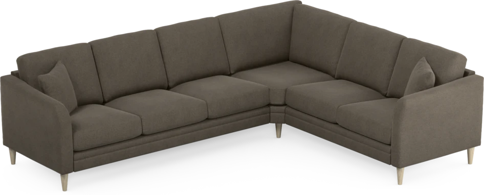 Eden - Hörnsoffa, 3+2-sits - Brun