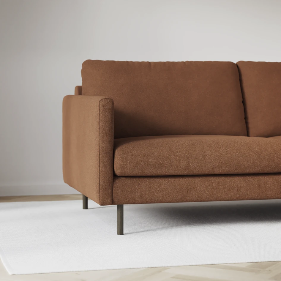 Madison Lux - 2-sits soffa med divan vänster och höger - Brun