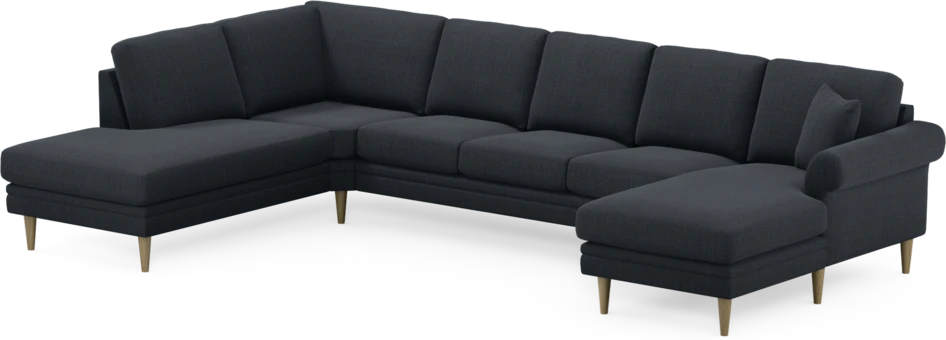 Eden - 3-sits soffa med divan vänster och schäslong höger - Blå