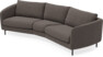 Madison - 3-sits soffa svängd, 90 cm - Grå