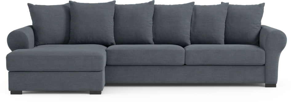Town - 3-sits soffa med schäslong vänster - Blå