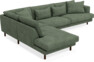 Harper - 3-sits soffa med divan vänster - Grön