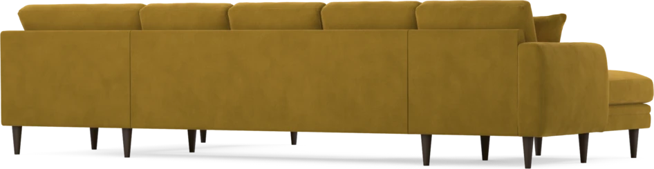 Eden - 3-sits soffa med schäslong vänster och divan höger - Gul
