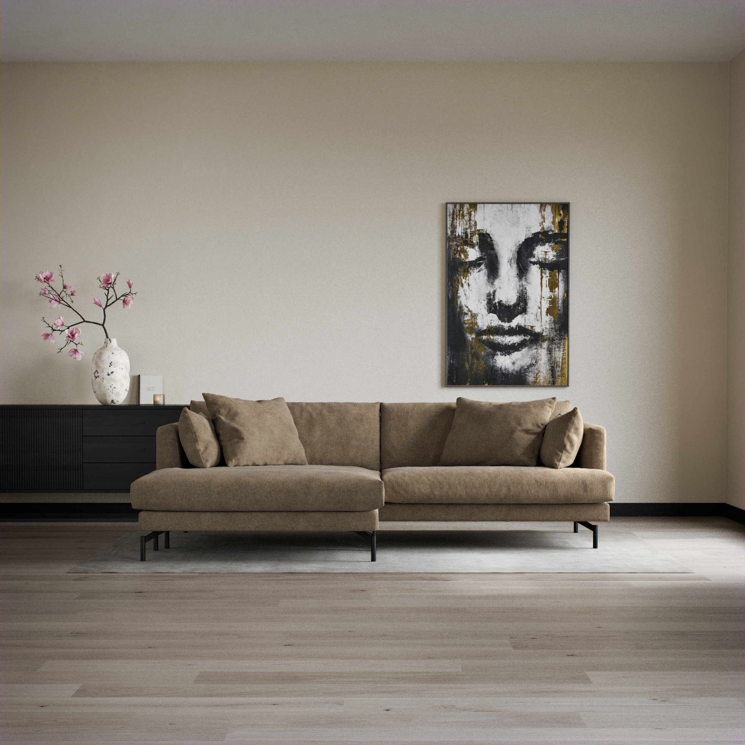 Harper, 4-sits med schäslong XL vänster