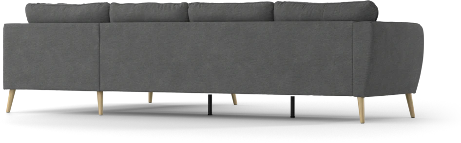 County - 3-sits soffa med divan höger - Grå