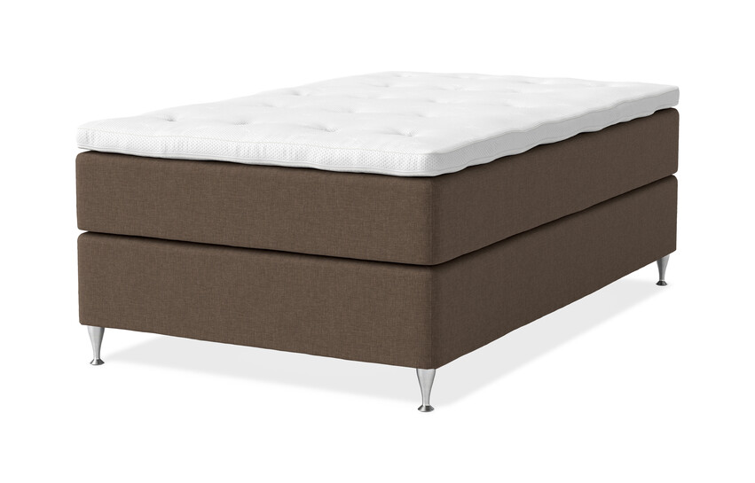 Dream Delux - Kontinentalsäng, enkelsäng med bäddmadrass Sleep Delux vit - Brun