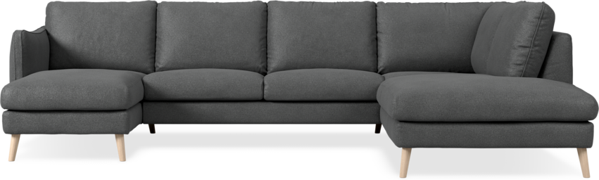 Madison Lux - 2-sits soffa med schäslong vänster och divan höger - Grå