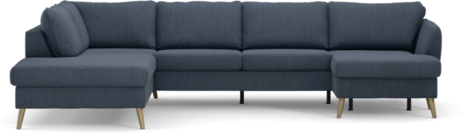 County - 3-sits soffa med divan vänster och schäslong höger - Blå