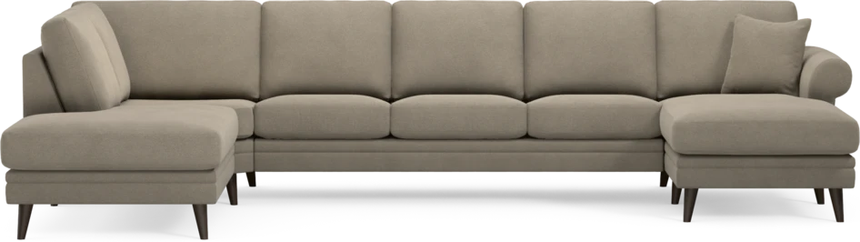 Eden - 3-sits soffa med divan vänster och schäslong höger - Beige