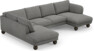 Madison Lux - 2-sits soffa med divan vänster och schäslong höger - Grå