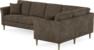 Eden - Hörnsoffa, 3+1-sits - Brun