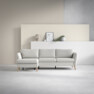 County - 3-sits soffa med flyttbar schäslong - Vit