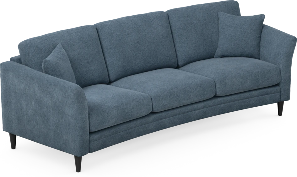 Eden - 3-sits soffa svängd - Blå