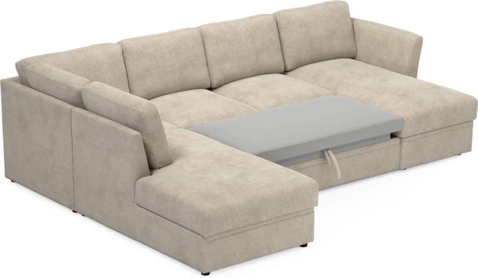 Öland - Bäddsoffa med divan vänster och schäslong höger - Beige