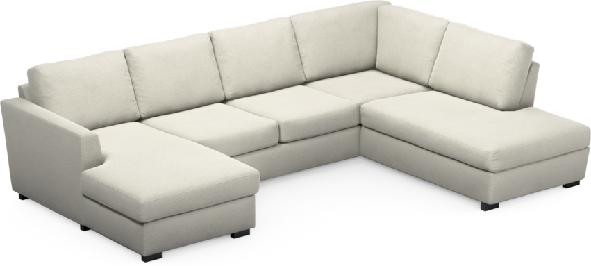 Friday - 3-sits soffa med schäslong vänster och divan höger - Vit