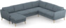 County - Hörnsoffa, 3+2-sits med schäslong vänster - Blå