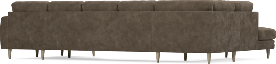 Eden - 3-sits soffa med divan vänster och schäslong höger - Brun