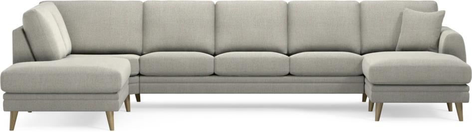 Eden - 3-sits soffa med divan vänster och schäslong höger - Grå