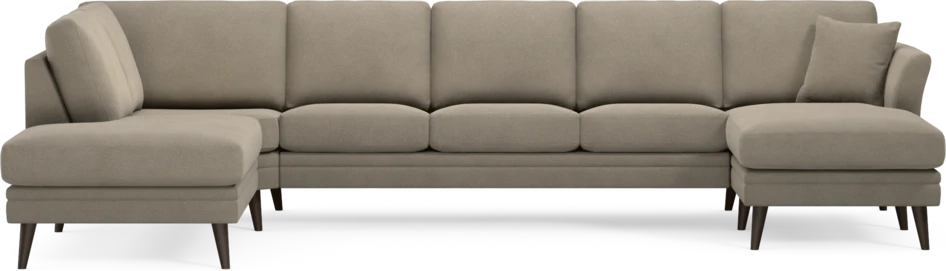 Eden - 3-sits soffa med divan vänster och schäslong höger - Beige