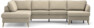 County - 3-sits soffa med divan vänster och schäslong höger - Beige