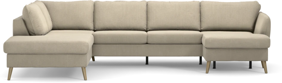 County - 3-sits soffa med divan vänster och schäslong höger - Beige