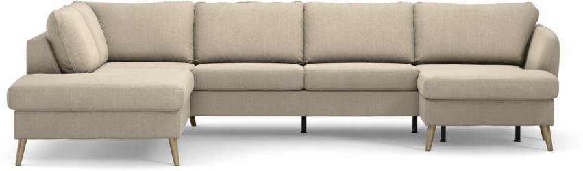 County - 3-sits soffa med divan vänster och schäslong höger - Beige