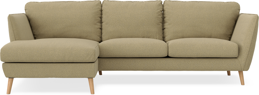 Madison Lux - 2-sits soffa med schäslong vänster - Gul