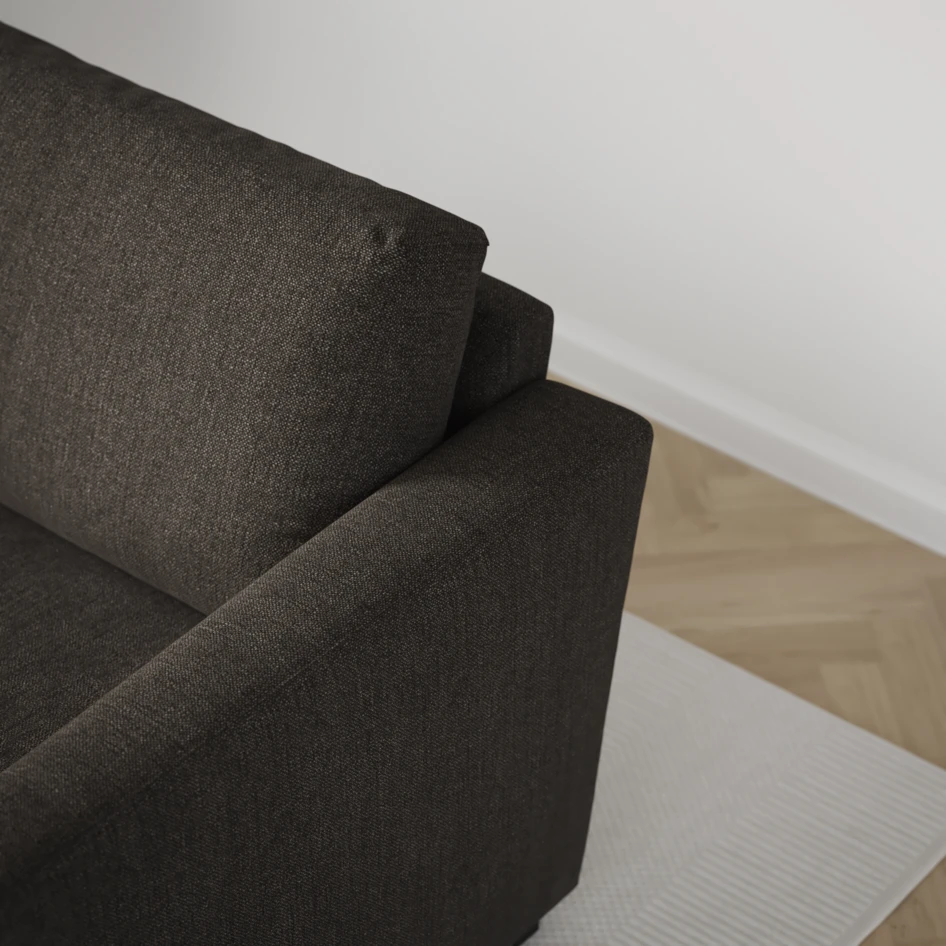 Friday - 2,5-sits soffa med divan höger - Brun