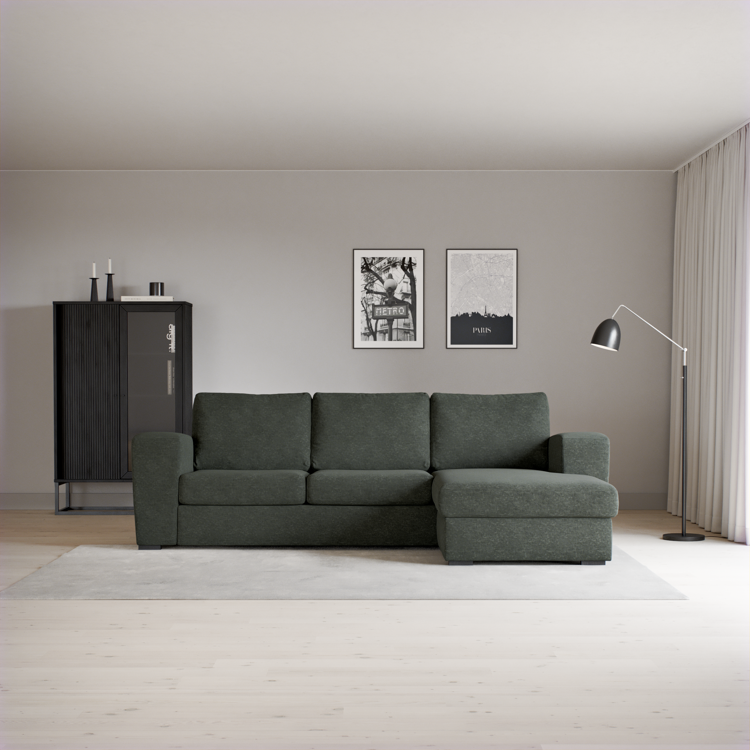 Friday, 3-sits soffa med schäslong höger